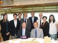 A 5-member delegation led by Dr. James W. Dean Jr. (front row, left), Executive Vice Chancellor and Provost of the University of North Carolina at Chapel Hill, US, was welcomed by CUHK representatives on 11 June 2014.